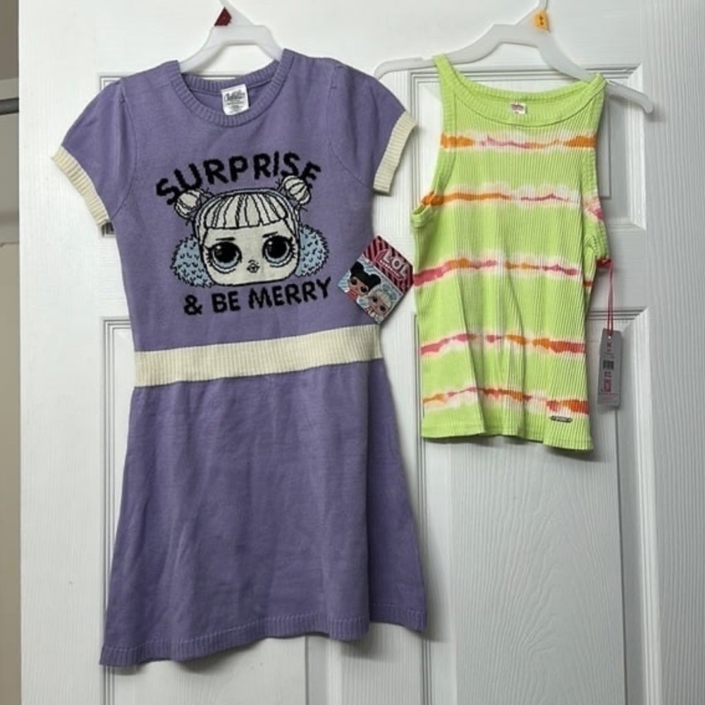 Girls Medium Dress and Tank Top Bundle